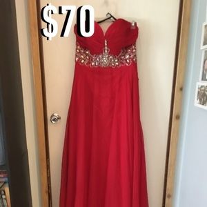 Floor Length Red Formal Dress WORN ONCE